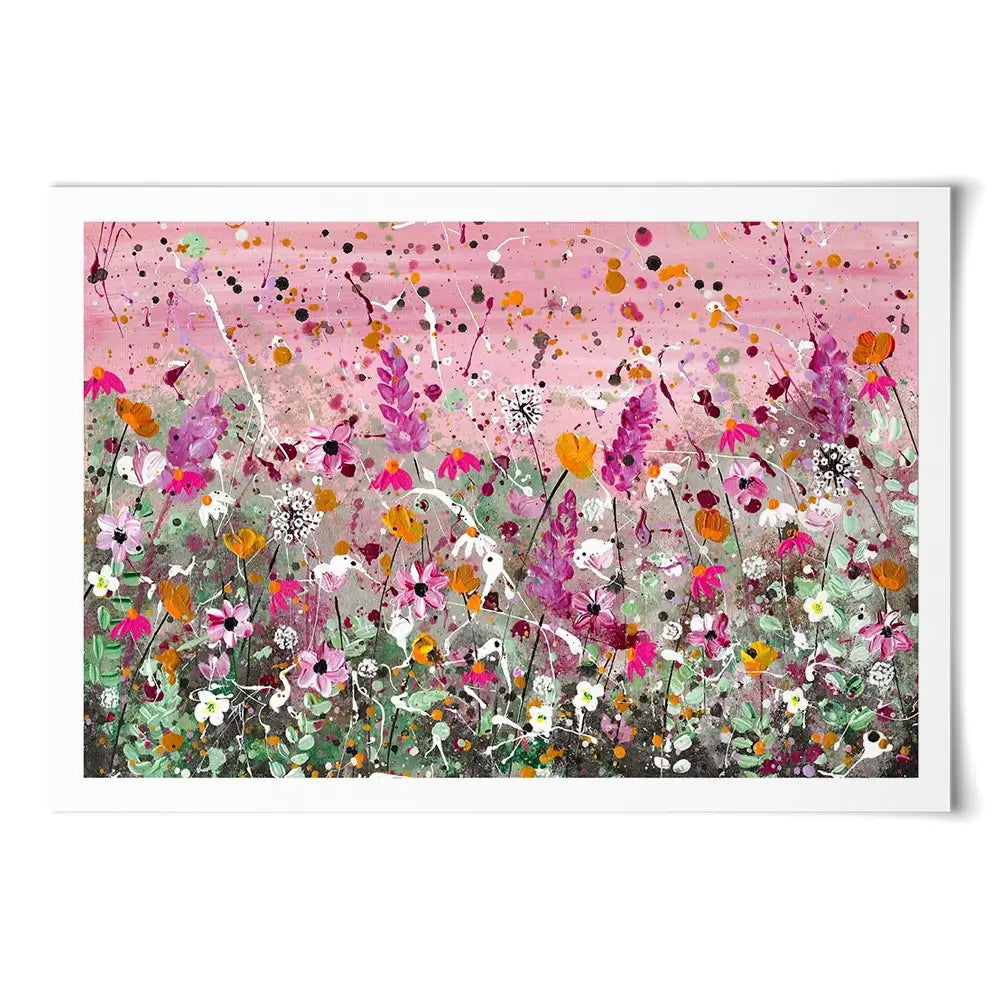 Pretty Pink Florals Art Print Pretty Pink Florals Art Print wall art product Emma LC Art
