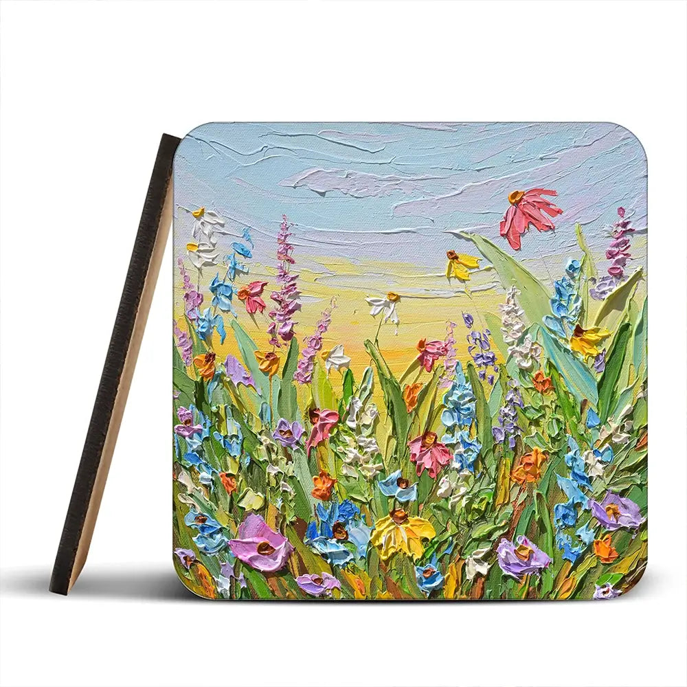 Pretty Summer View Coaster Set Pretty Summer View Coaster Set wall art product Olga Tkachyk