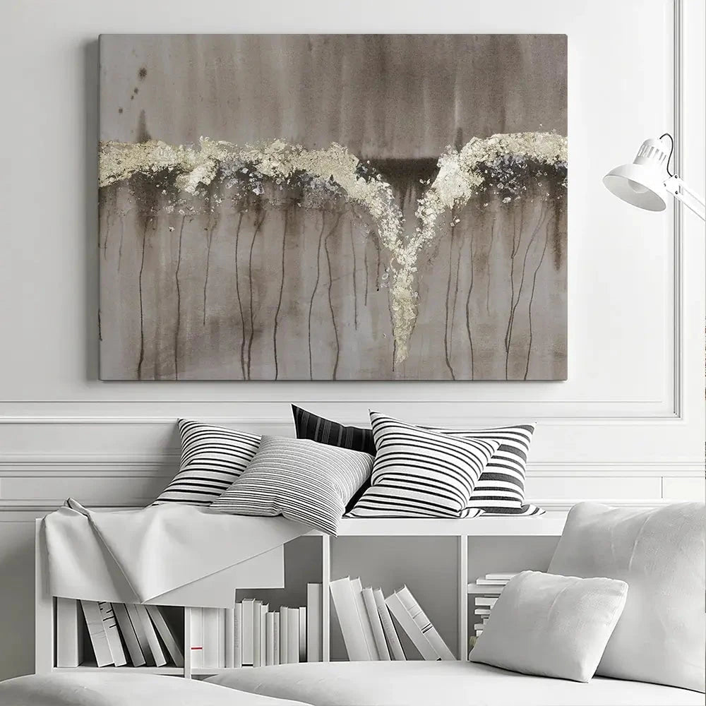Printed Champagne And Gold Falls Canvas Print Printed Champagne And Gold Falls Canvas Print wall art product Jennifer Goldberger