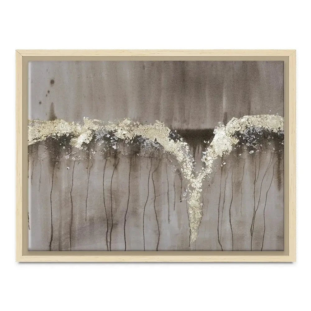 Printed Champagne And Gold Falls Canvas Print Printed Champagne And Gold Falls Canvas Print wall art product Jennifer Goldberger