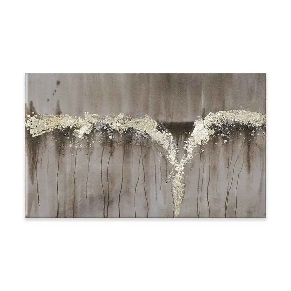 Printed Champagne And Gold Falls Canvas Print Printed Champagne And Gold Falls Canvas Print wall art product Jennifer Goldberger