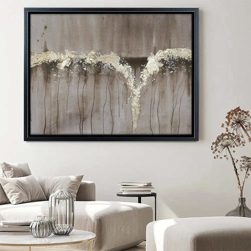 Printed Champagne And Gold Falls Canvas Print Printed Champagne And Gold Falls Canvas Print wall art product Jennifer Goldberger