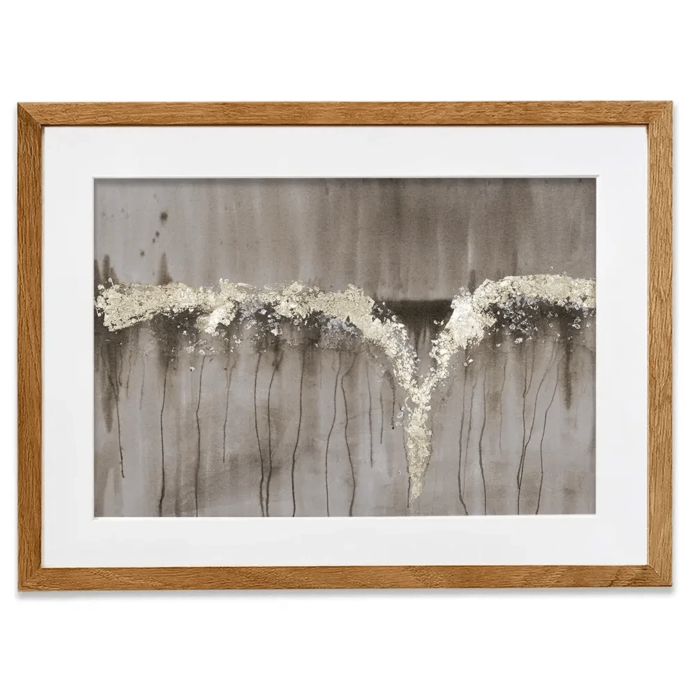 Printed Champagne And Gold Falls Framed Art Print Printed Champagne And Gold Falls Framed Art Print wall art product Jennifer Goldberger