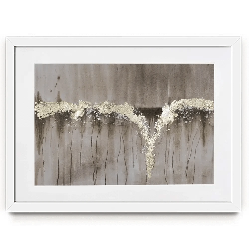 Printed Champagne And Gold Falls Framed Art Print Printed Champagne And Gold Falls Framed Art Print wall art product Jennifer Goldberger