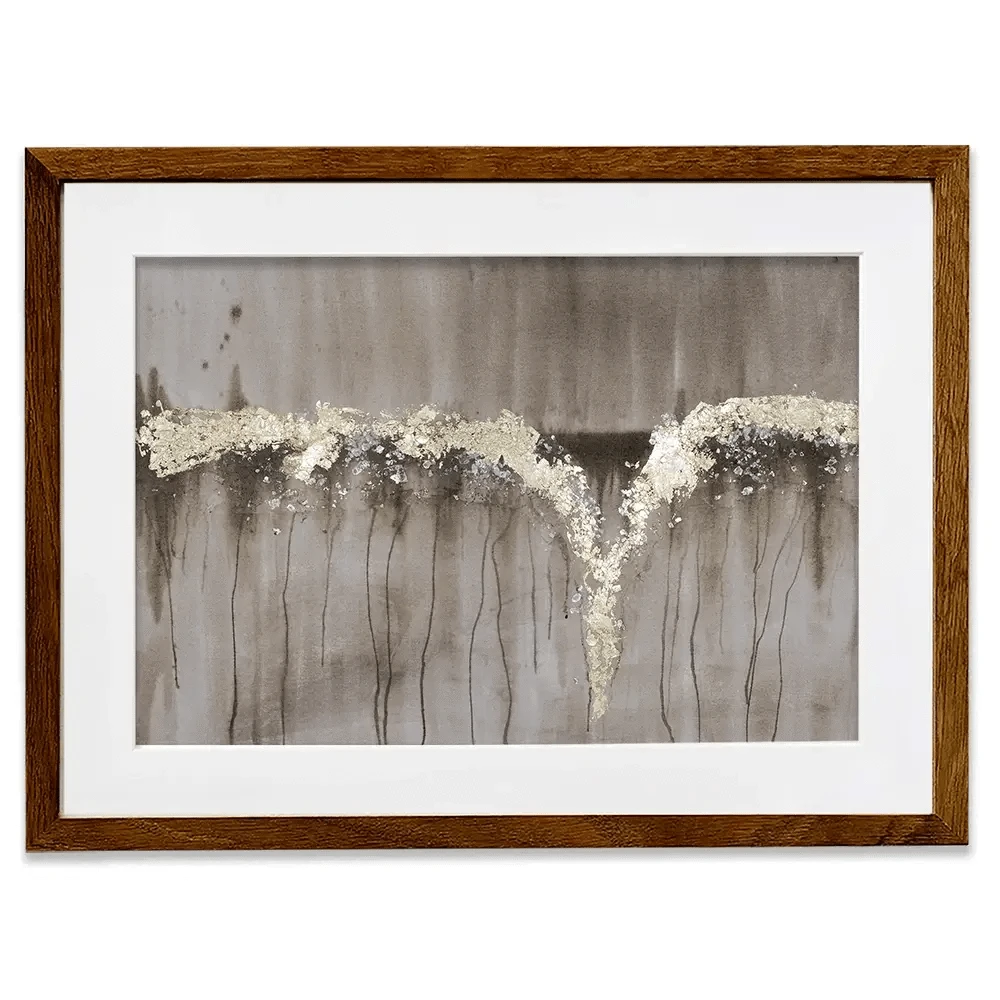 Printed Champagne And Gold Falls Framed Art Print Printed Champagne And Gold Falls Framed Art Print wall art product Jennifer Goldberger