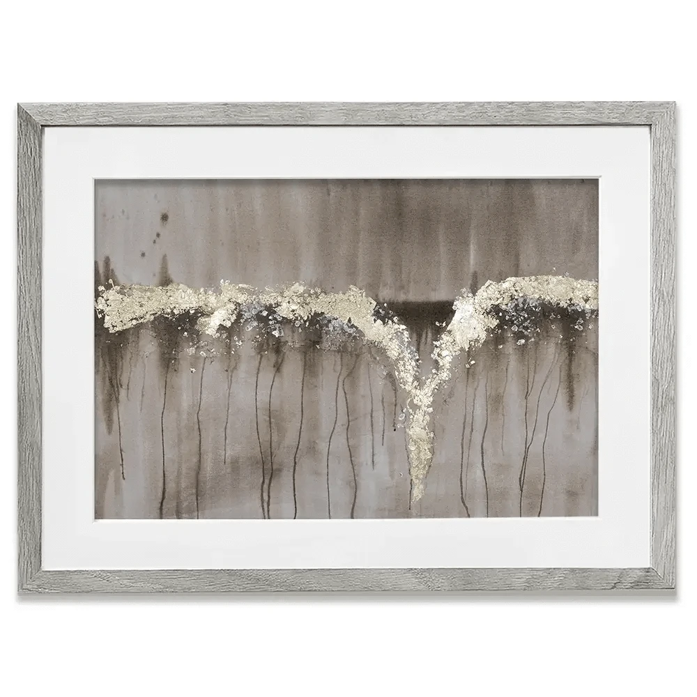 Printed Champagne And Gold Falls Framed Art Print Printed Champagne And Gold Falls Framed Art Print wall art product Jennifer Goldberger