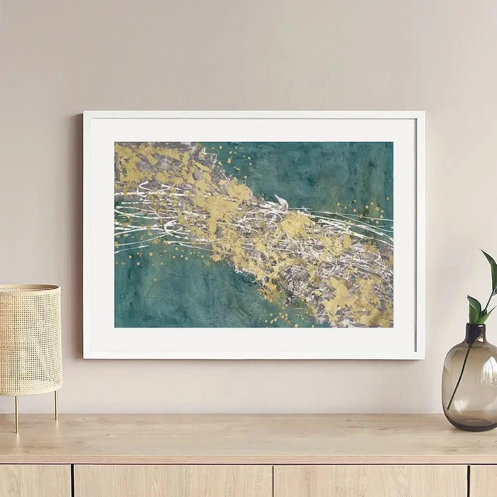 Printed Mistral In Sea Green Framed Art Print Printed Mistral In Sea Green Framed Art Print wall art product Michael WIllett