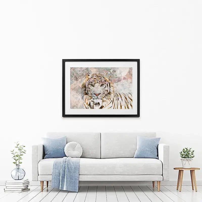 Proud Tiger Framed Art Print Proud Tiger Framed Art Print wall art product Sarah Manovski