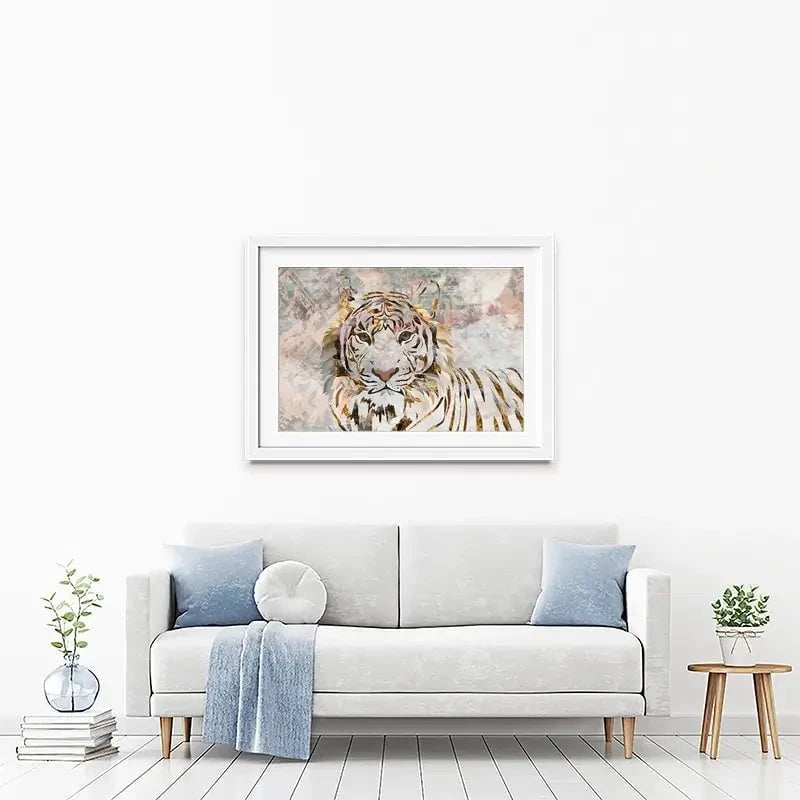 Proud Tiger Framed Art Print Proud Tiger Framed Art Print wall art product Sarah Manovski