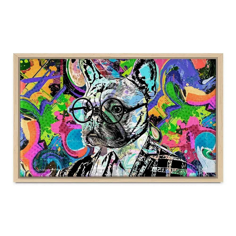 Psychedelic Frenchie Canvas Print Psychedelic Frenchie Canvas Print wall art product ARTEMENKO VALENTYN / Shutterstock