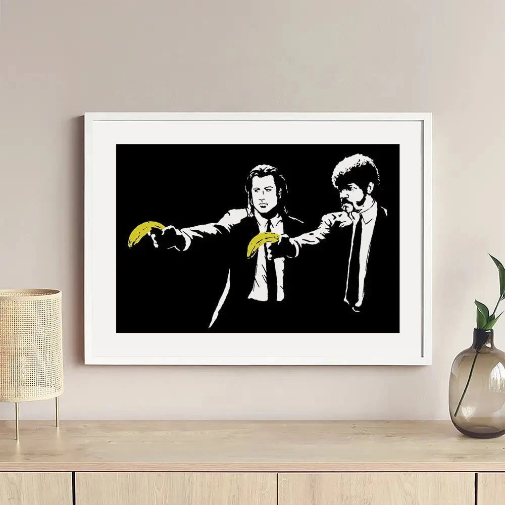 Pulp Fiction Framed Art Print Pulp Fiction Framed Art Print wall art product Banksy