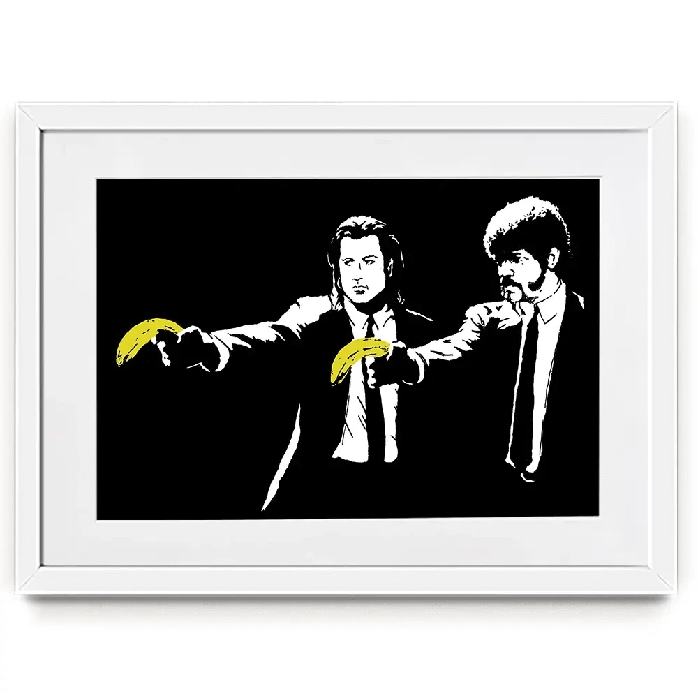 Pulp Fiction Framed Art Print Pulp Fiction Framed Art Print wall art product Banksy