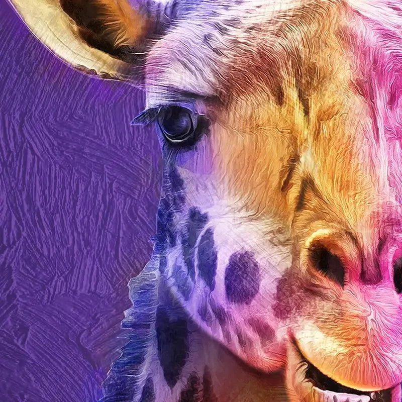 Purple And Pink Giraffe Art Print Purple And Pink Giraffe Art Print wall art product Mohammadreza Zeidabadi / Shutterstock