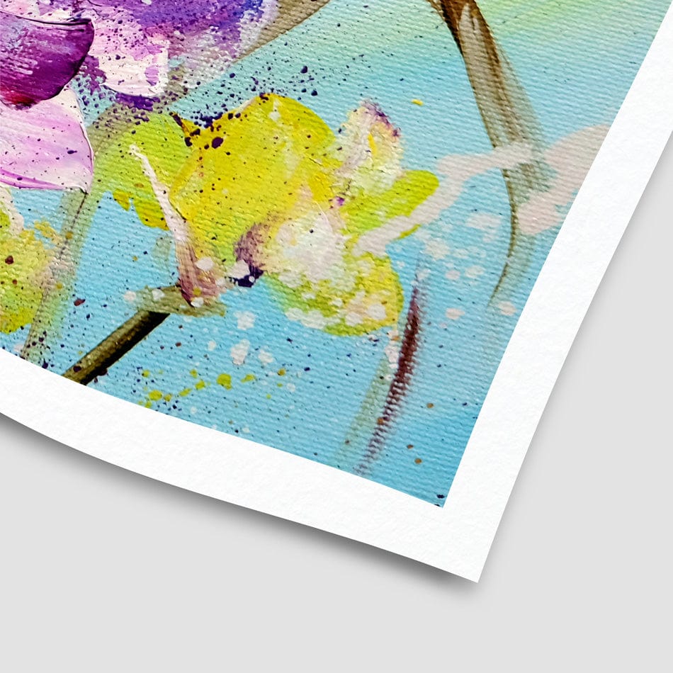 Purple And Yellow Floral Art Print wall art product / Shutterstock