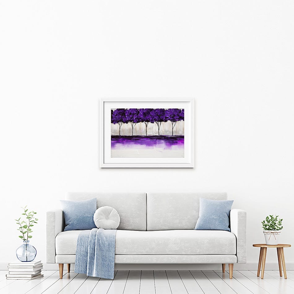 Purple Blossom Framed Art Print wall art product Osnat Tzadok