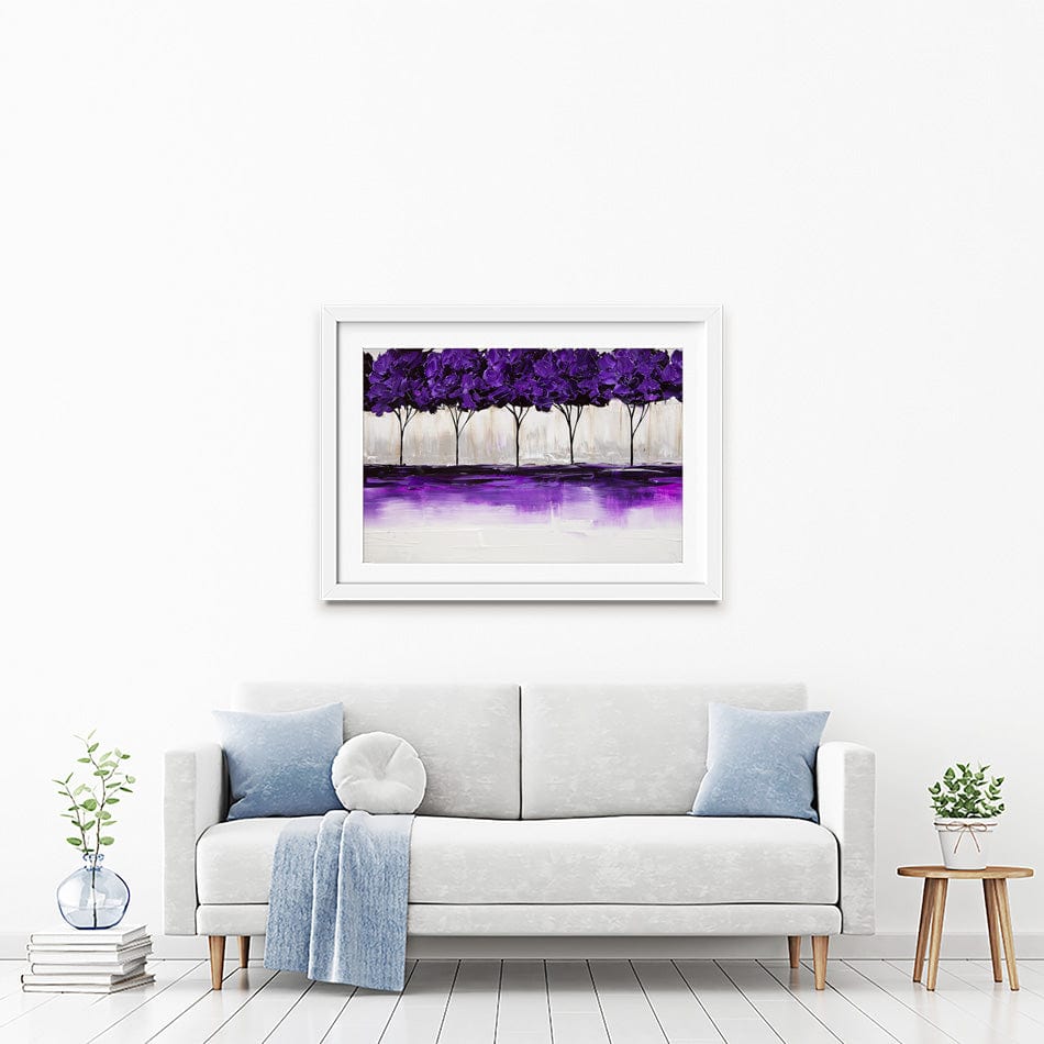 Purple Blossom Framed Art Print wall art product Osnat Tzadok