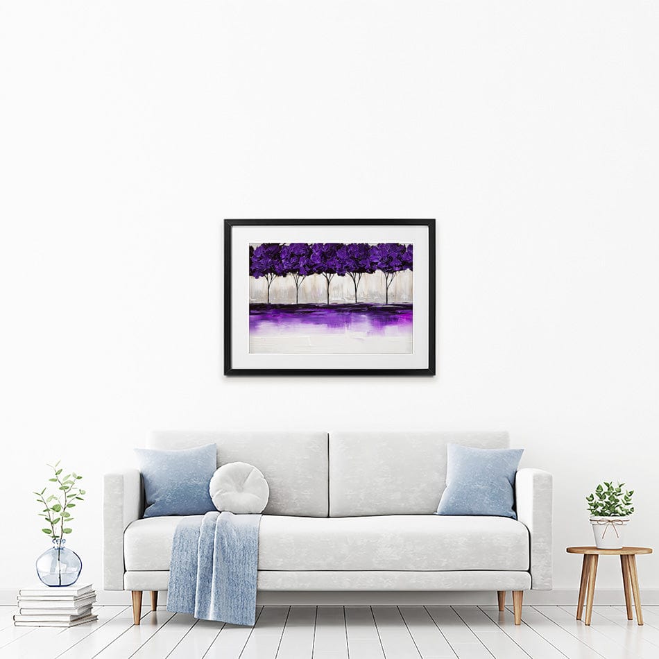 Purple Blossom Framed Art Print wall art product Osnat Tzadok