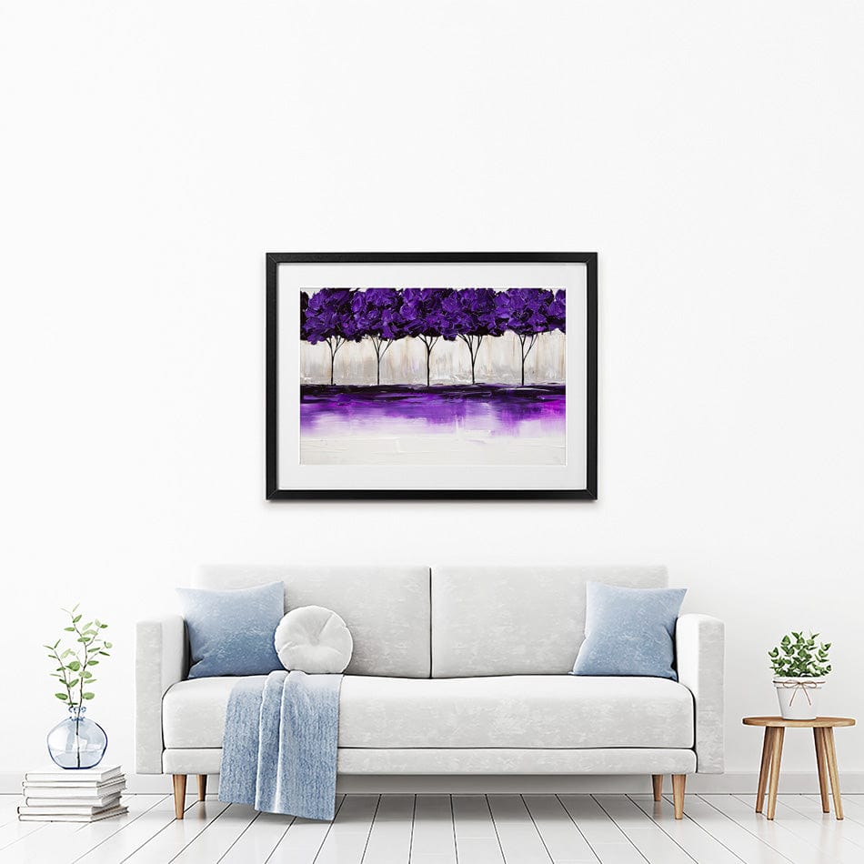 Purple Blossom Framed Art Print wall art product Osnat Tzadok