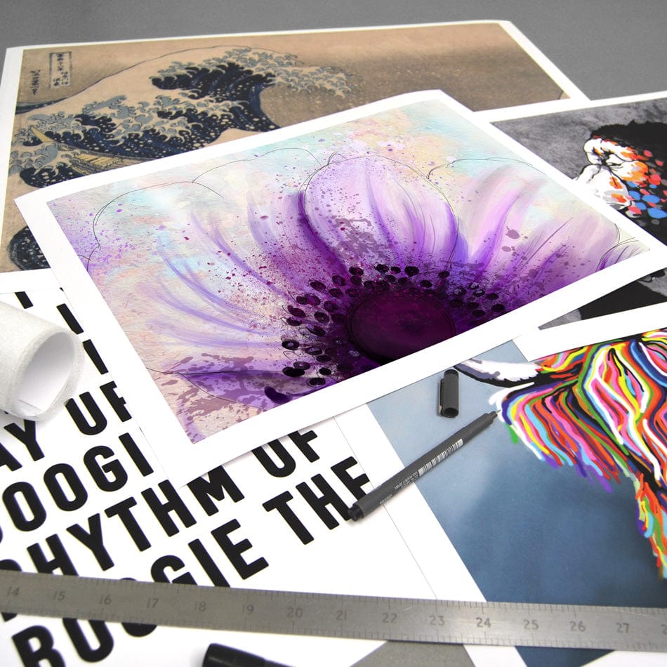 Purple Flower Half Art Print wall art product Pacrovka / Shutterstock