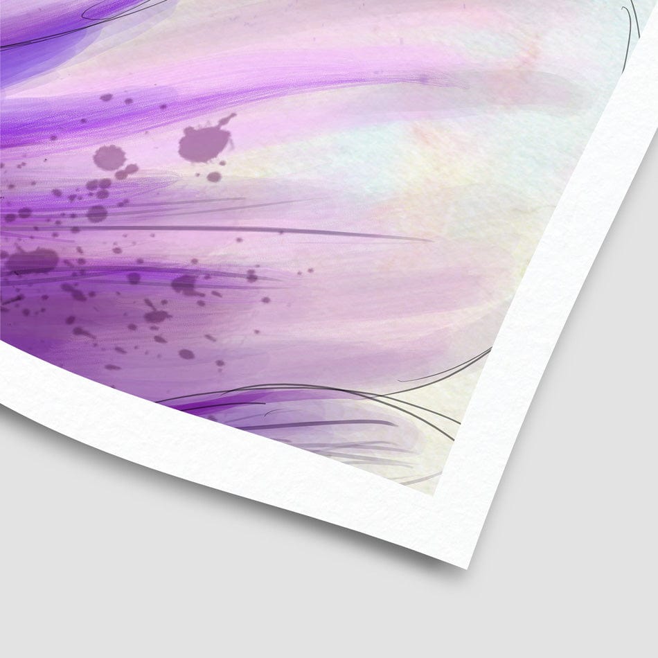 Purple Flower Half Art Print wall art product Pacrovka / Shutterstock