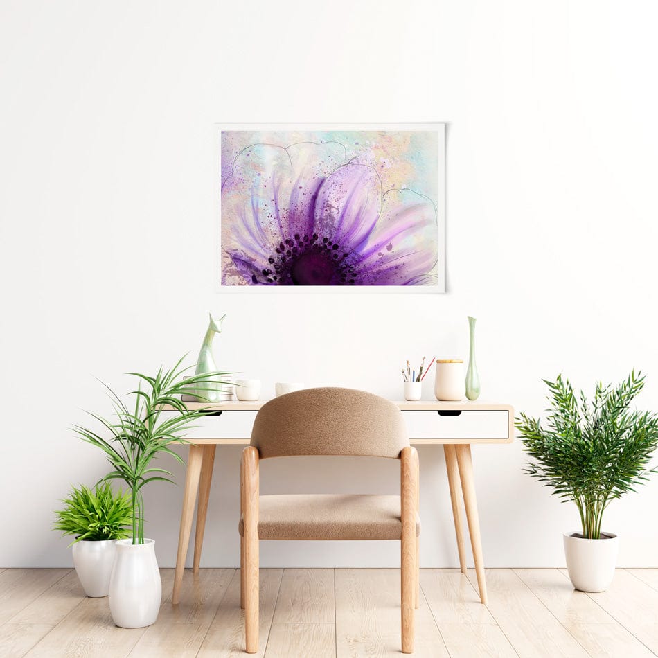 Purple Flower Half Art Print wall art product Pacrovka / Shutterstock