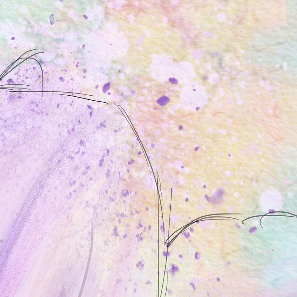 Purple Flower Half Art Print wall art product Pacrovka / Shutterstock