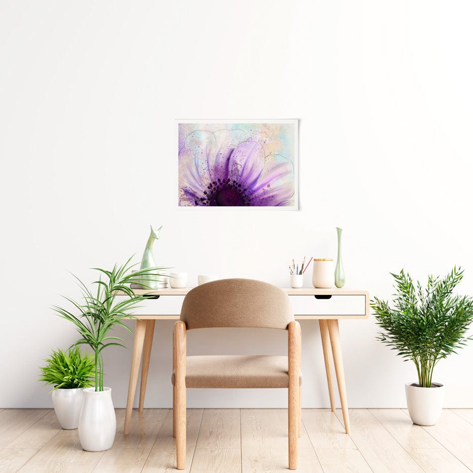 Purple Flower Half Art Print wall art product Pacrovka / Shutterstock