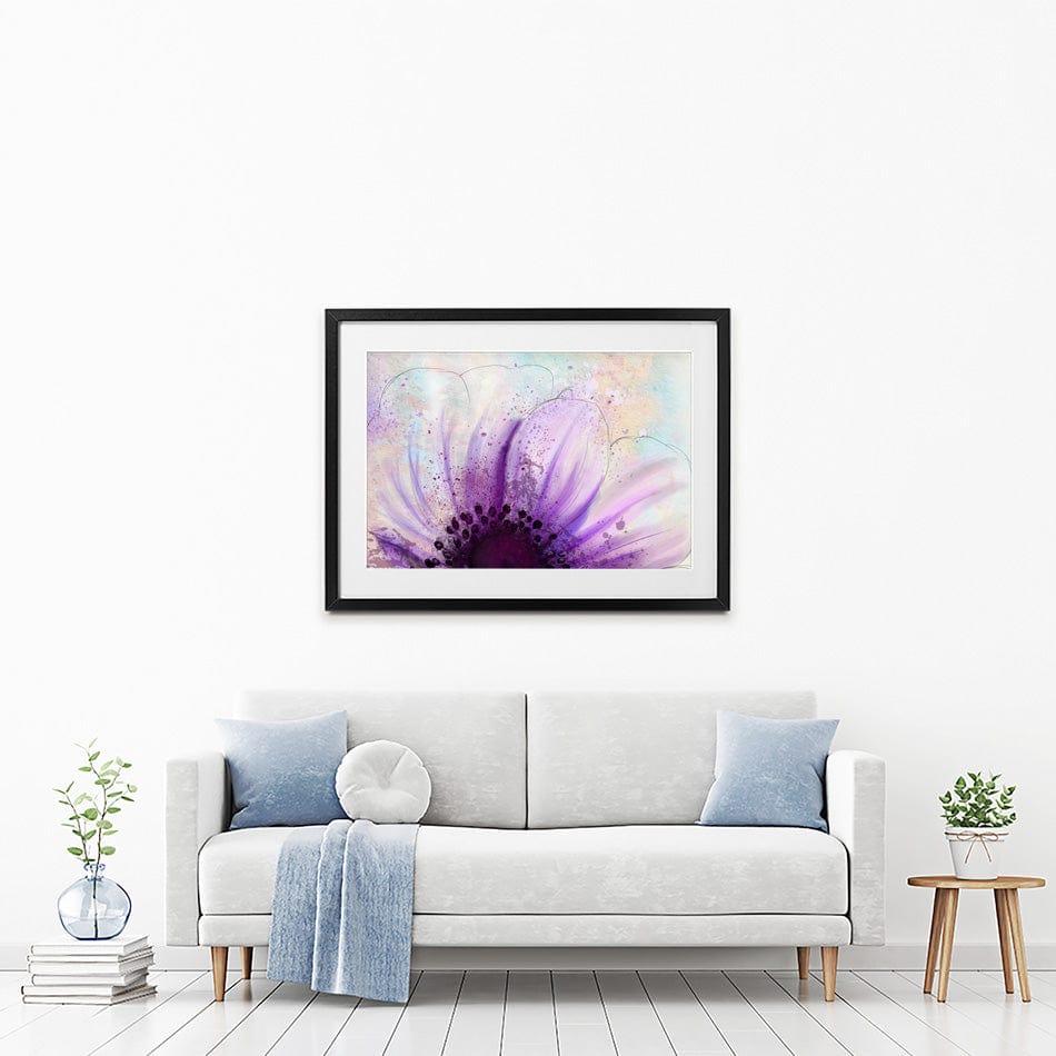 Purple Flower Half Framed Art Print Purple Flower Half Framed Art Print wall art product Pacrovka / Shutterstock