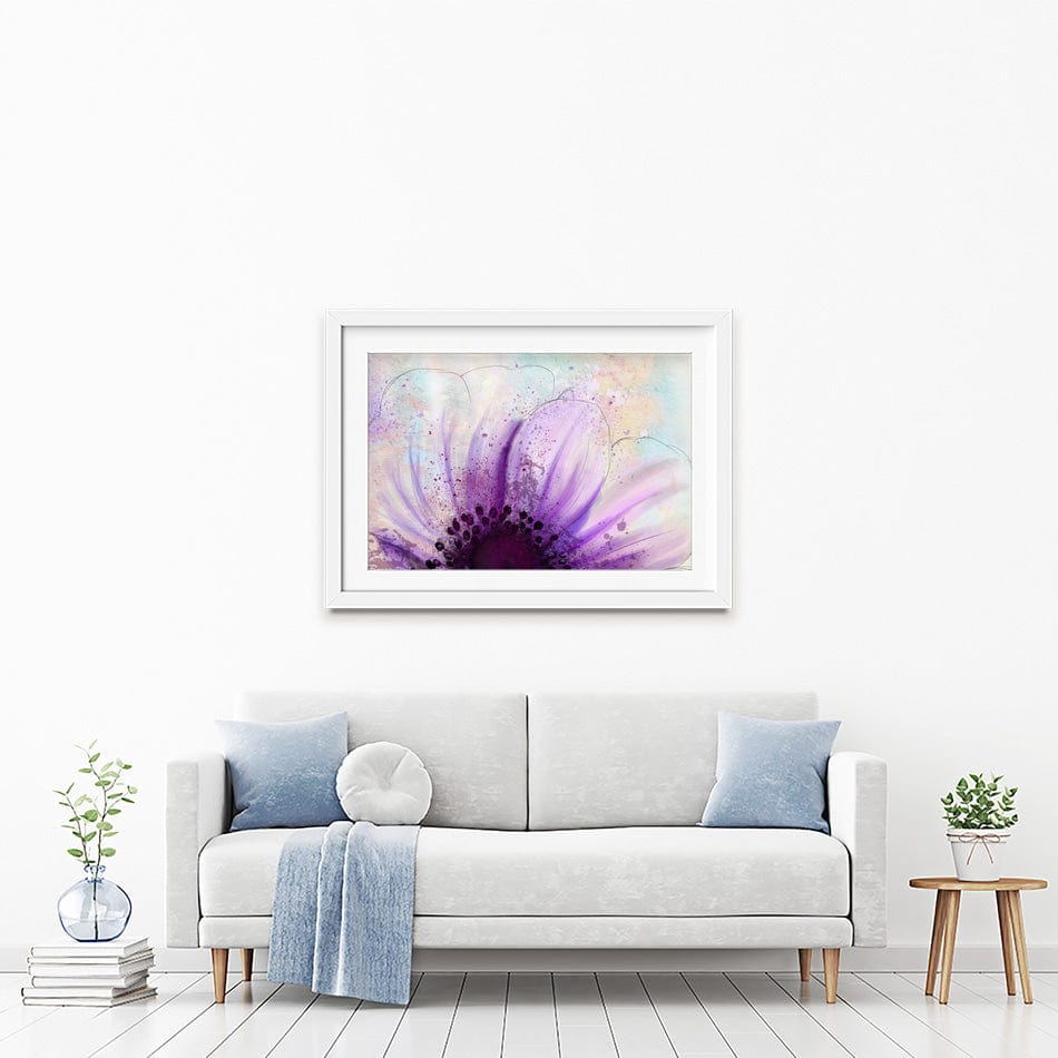 Purple Flower Half Framed Art Print Purple Flower Half Framed Art Print wall art product Pacrovka / Shutterstock