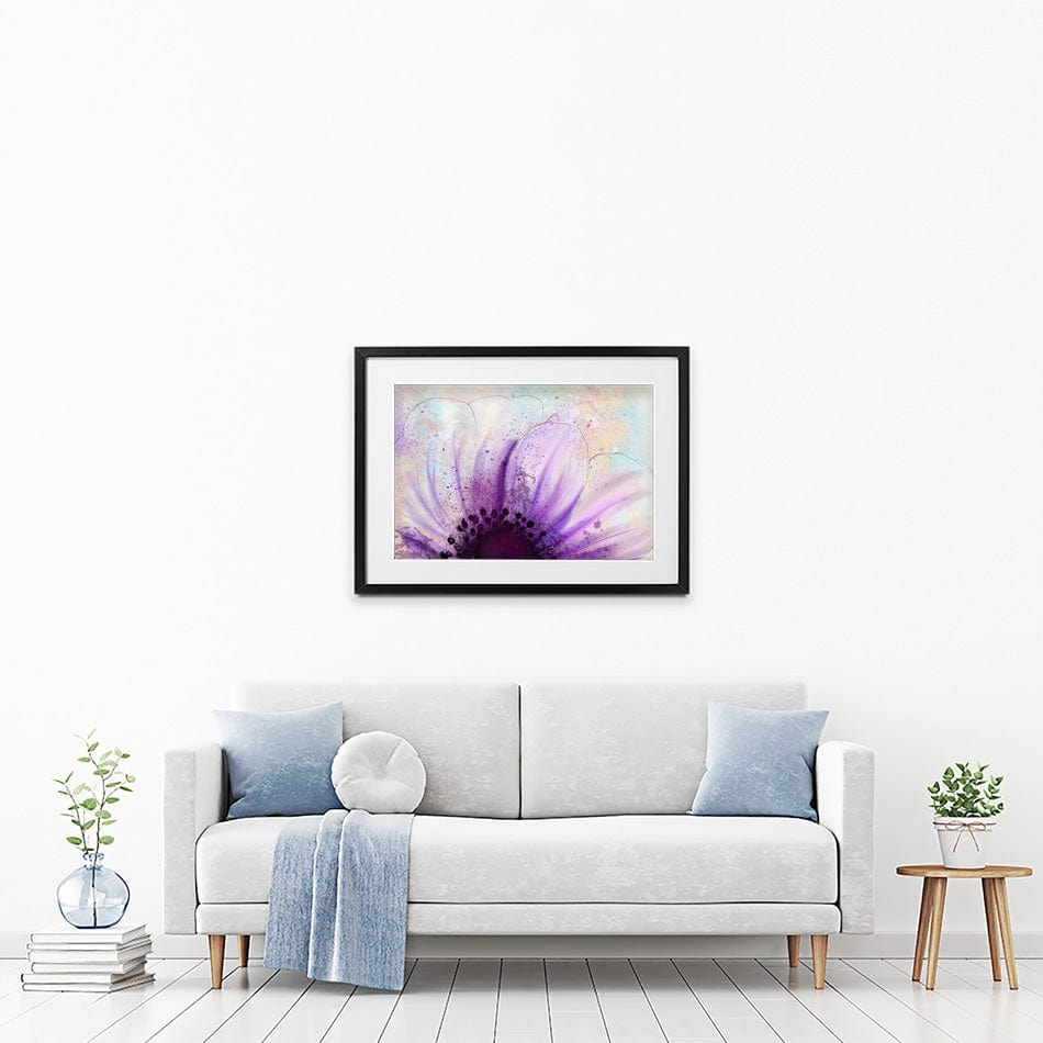 Purple Flower Half Framed Art Print wall art product Pacrovka / Shutterstock