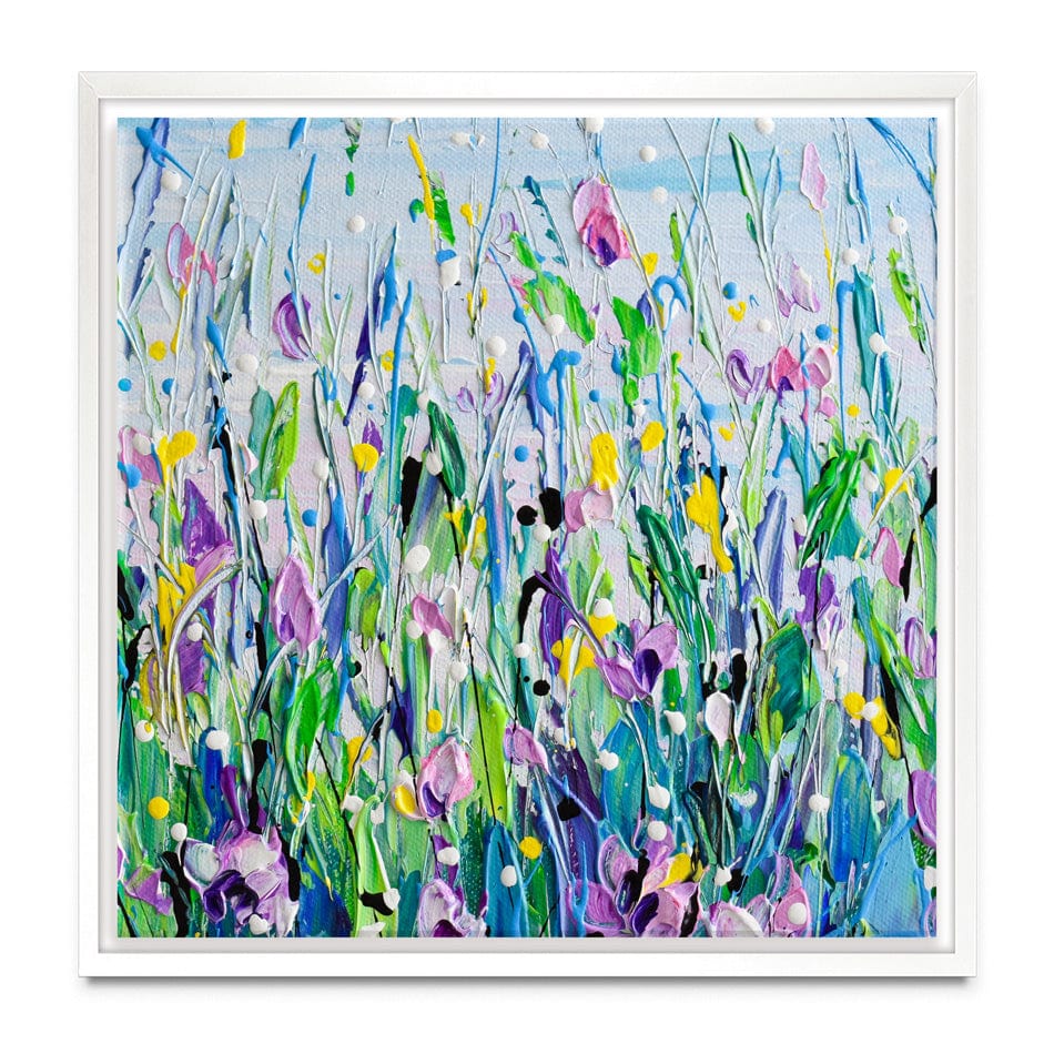 Purple Meadow Square Canvas Print wall art product Olga Tkachyk