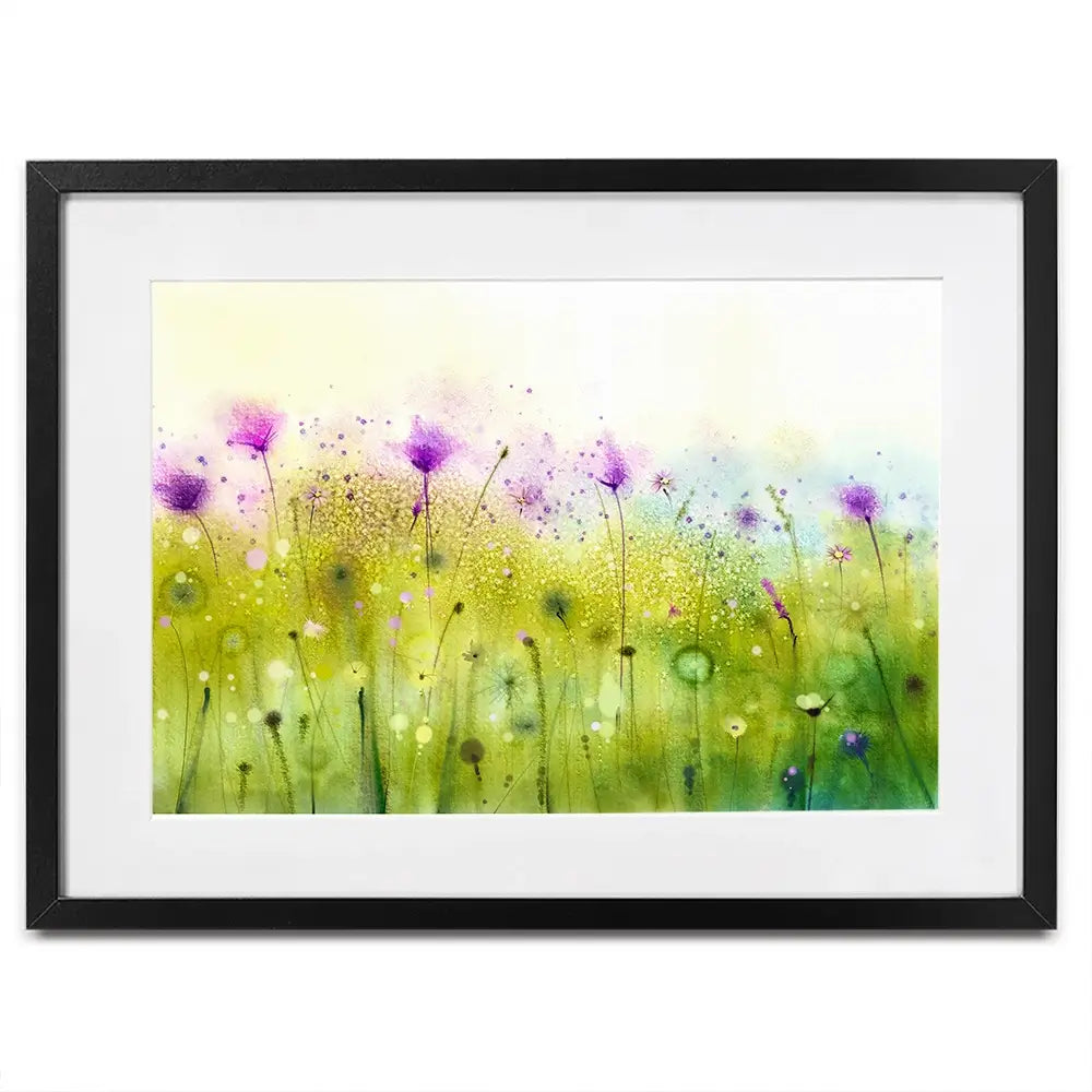 Purple Meadow Wildflowers Framed Art Print Purple Meadow Wildflowers Framed Art Print wall art product pluie_r / Shutterstock