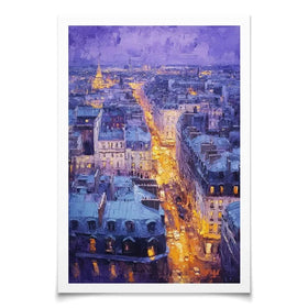 Purple Paris Night Art Print Purple Paris Night Art Print wall art product Tanya Ocean