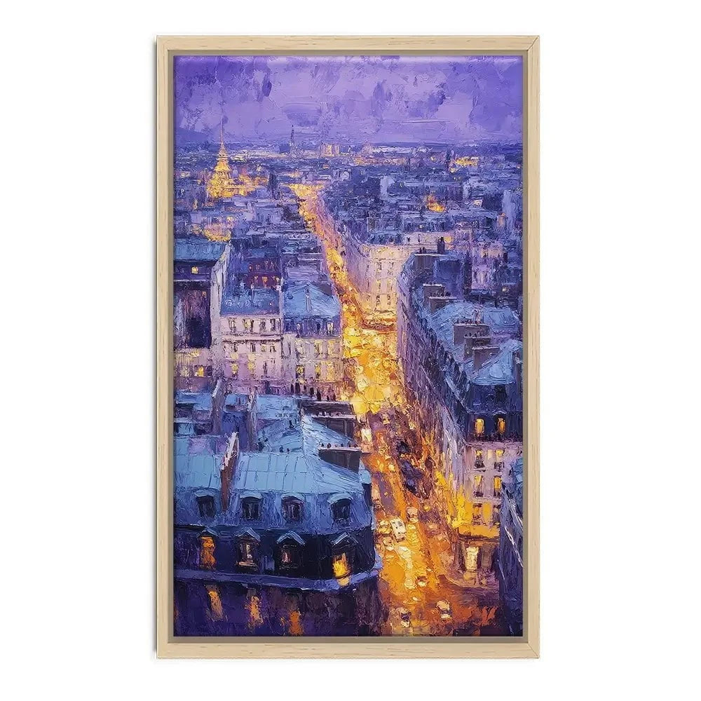 Purple Paris Night Canvas Print Purple Paris Night Canvas Print wall art product Tanya Ocean