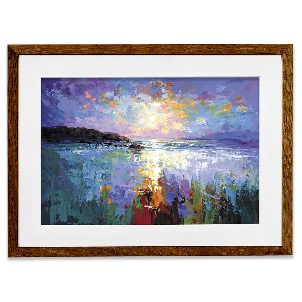 Purple Seascape Framed Art Print Purple Seascape Framed Art Print wall art product Leon Devenice