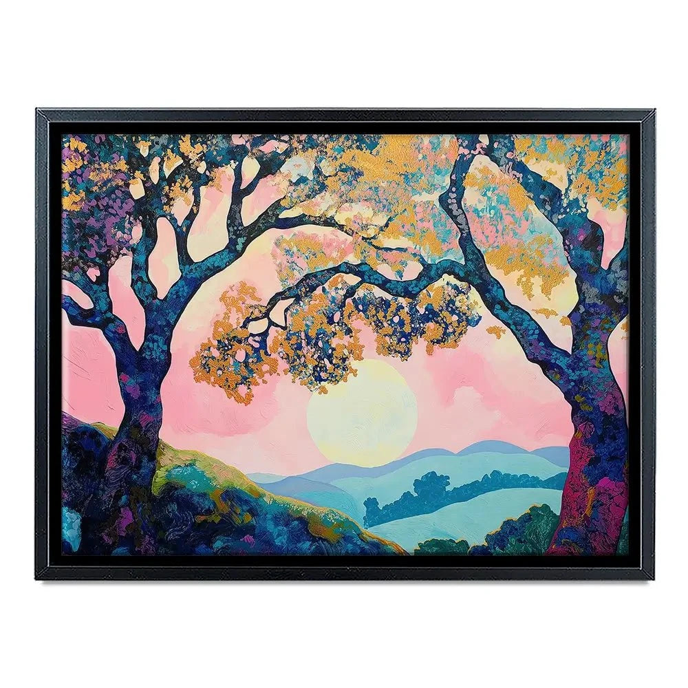 Purple Trees Pink Sunset Canvas Print Purple Trees Pink Sunset Canvas Print wall art product Gina Kelly - Independent