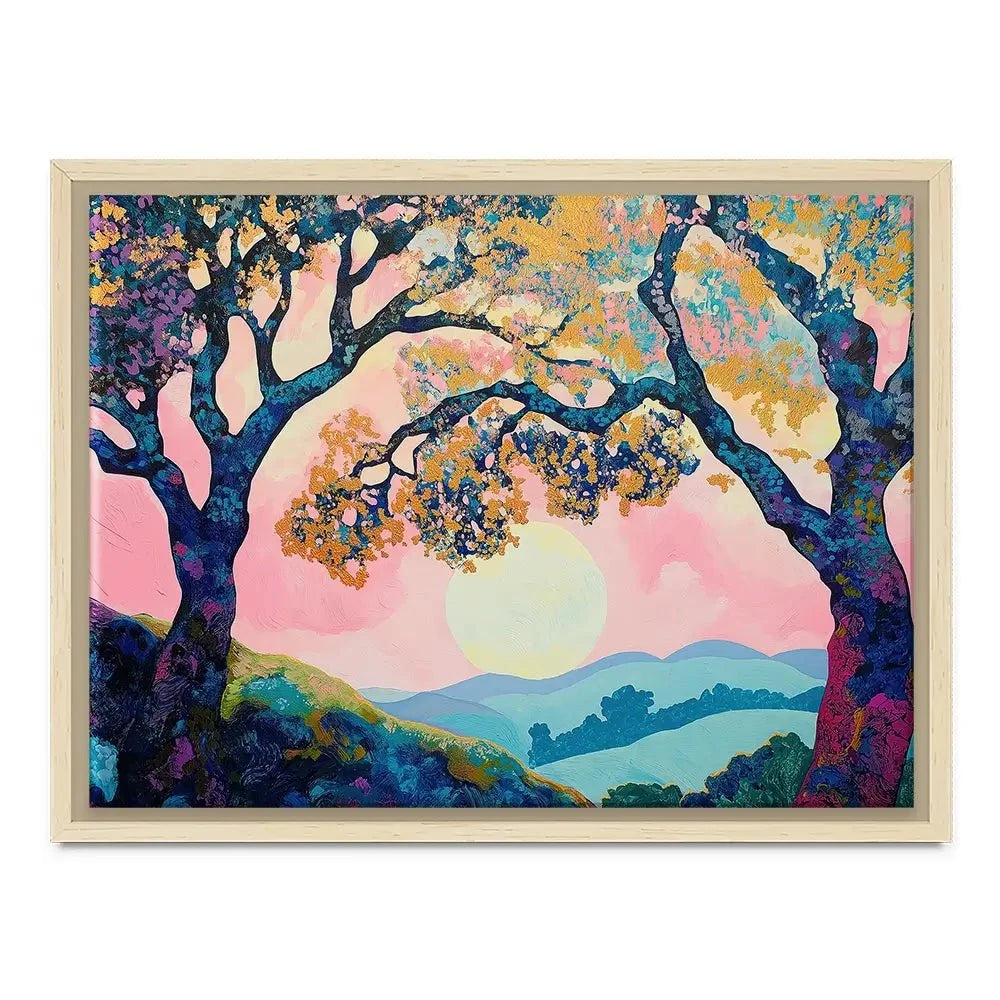 Purple Trees Pink Sunset Canvas Print Purple Trees Pink Sunset Canvas Print wall art product Gina Kelly - Independent
