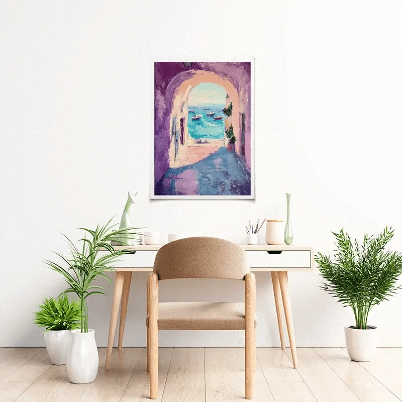 Purple Tunnel To The Sea Art Print Purple Tunnel To The Sea Art Print wall art product Tanya Ocean