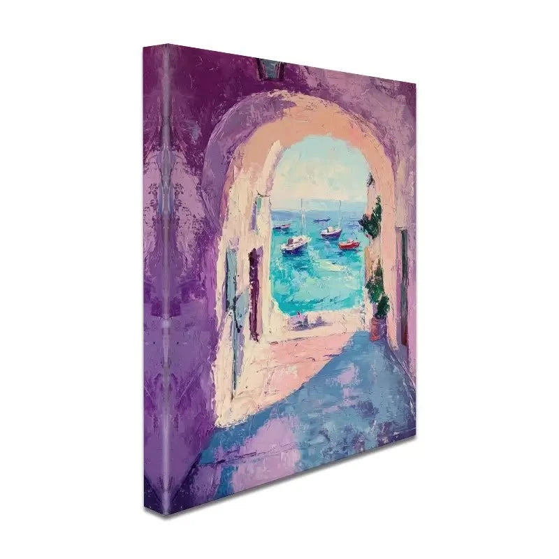Purple Tunnel To The Sea Canvas Print Purple Tunnel To The Sea Canvas Print wall art product Tanya Ocean