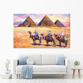 Pyramids Of Giza Canvas Print Pyramids Of Giza Canvas Print wall art product Leon Devenice