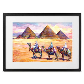 Pyramids Of Giza Framed Art Print Pyramids Of Giza Framed Art Print wall art product Leon Devenice