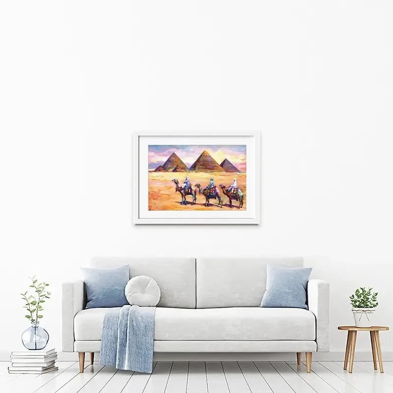 Pyramids Of Giza Framed Art Print Pyramids Of Giza Framed Art Print wall art product Leon Devenice