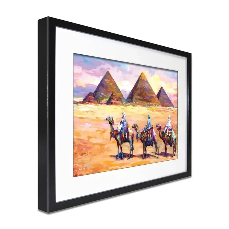 Pyramids Of Giza Framed Art Print Pyramids Of Giza Framed Art Print wall art product Leon Devenice