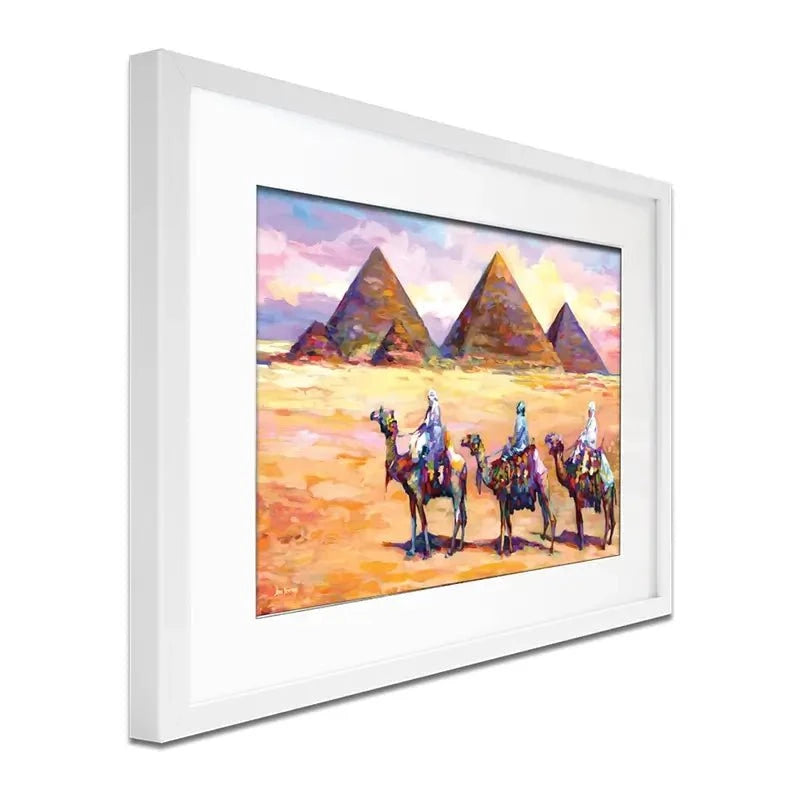 Pyramids Of Giza Framed Art Print Pyramids Of Giza Framed Art Print wall art product Leon Devenice