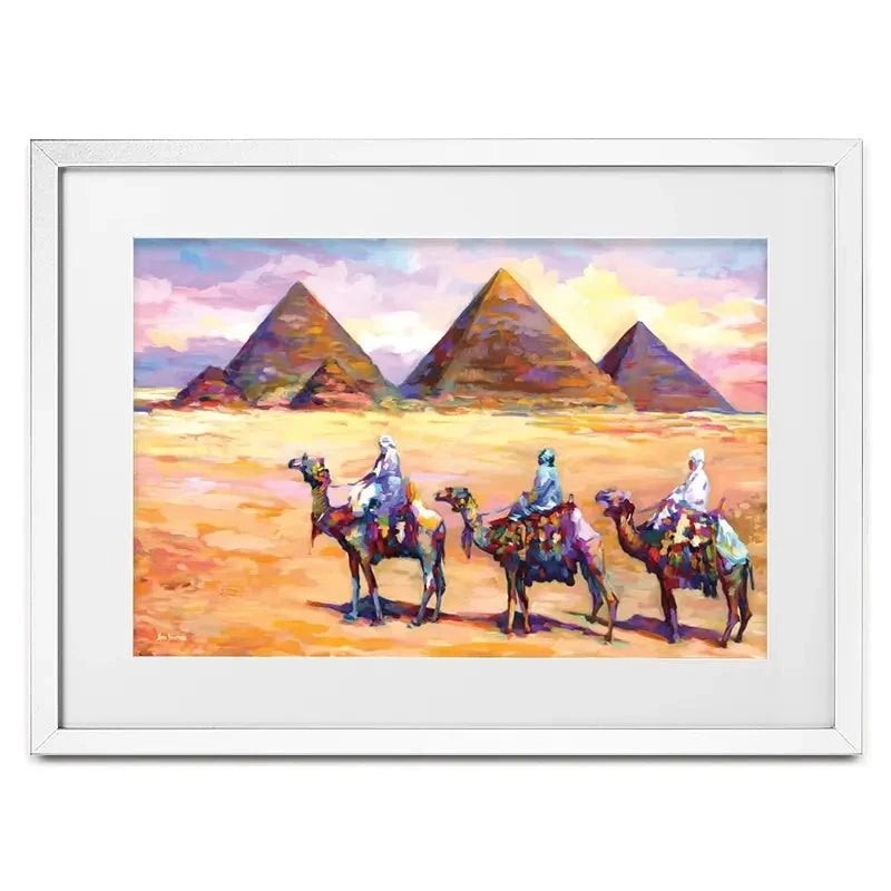 Pyramids Of Giza Framed Art Print Pyramids Of Giza Framed Art Print wall art product Leon Devenice