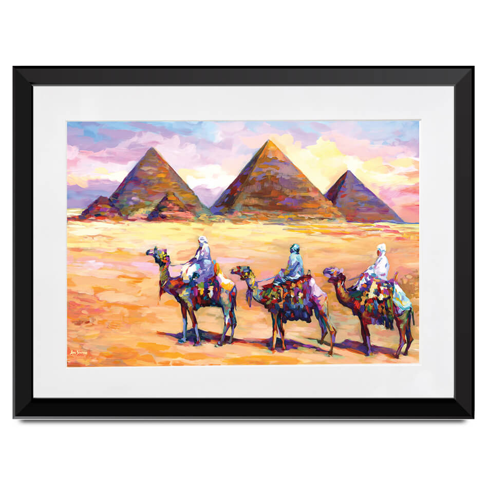 Pyramids Of Giza Framed Art Print Pyramids Of Giza Framed Art Print wall art product Leon Devenice