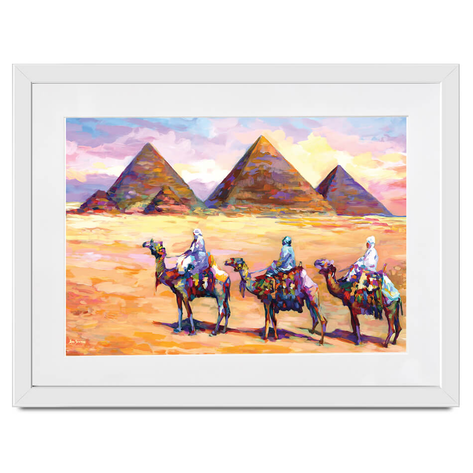Pyramids Of Giza Framed Art Print Pyramids Of Giza Framed Art Print wall art product Leon Devenice