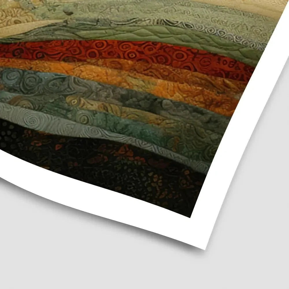 Quilted Autumn Landscape Art Print Quilted Autumn Landscape Art Print wall art product RileyB - Independent