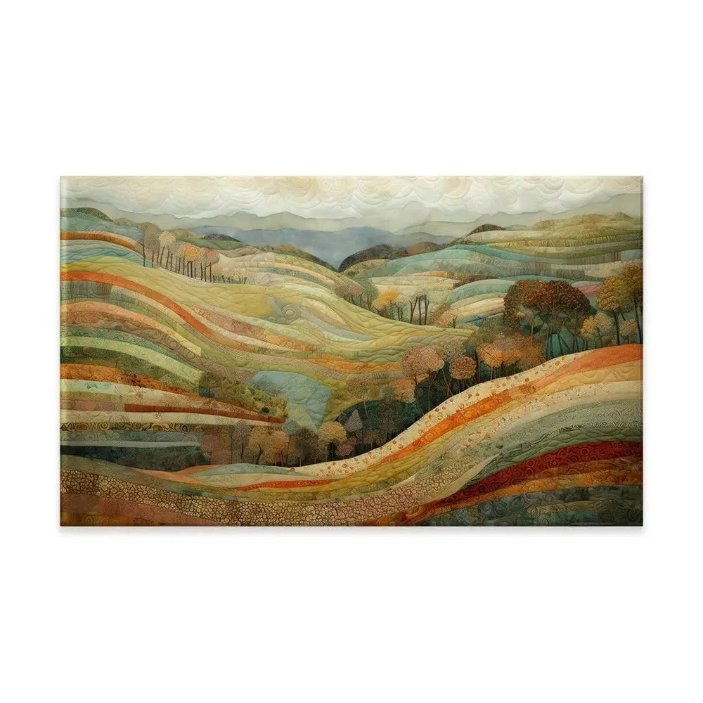Quilted Autumn Landscape Canvas Print Quilted Autumn Landscape Canvas Print wall art product RileyB - Independent