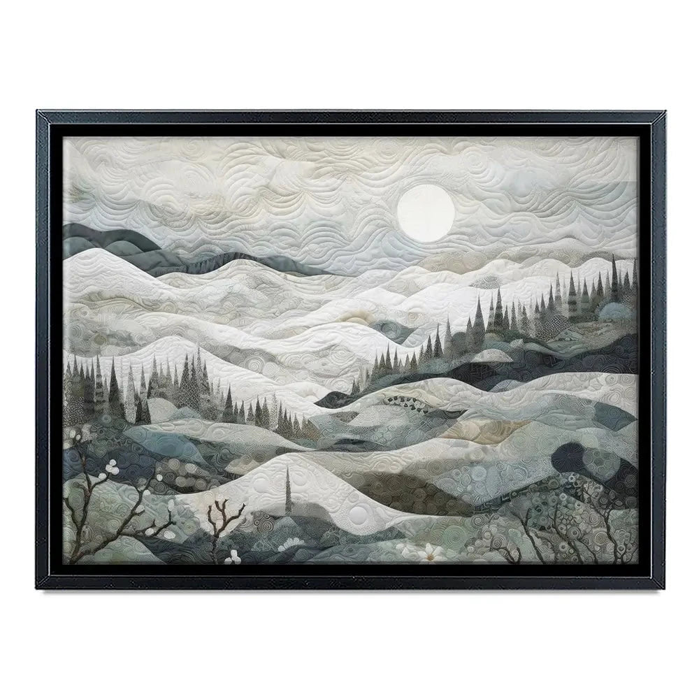 Quilted Winter Landscape 1 Canvas Print Quilted Winter Landscape 1 Canvas Print wall art product RileyB - Independent